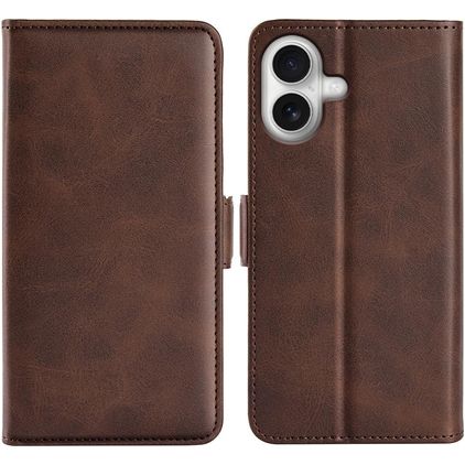Mobigear Slim Magnet iPhone 17 Hülle Klapphülle Geldbörse - Braun