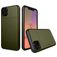 Mobigear Card iPhone 11 Pro Hülle Hardcase Backcover Stoßfest mit Kartenhalter - Armeegrün