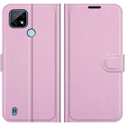 Mobigear Classic Realme C21 Hülle Klapphülle Geldbörse - Pink