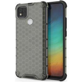 Mobigear Honeycomb Xiaomi Redmi 9C Hülle Hardcase Backcover Stoßfest - Grau