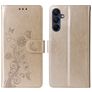 Mobigear Flowers Samsung Galaxy A17 Hülle Klapphülle Geldbörse - Gold