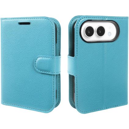 Mobigear Classic iPhone Duo Hülle Klapphülle Geldbörse - Blau