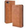 Mobigear Sensation iPhone SE (2022) Hülle Klapphülle Geldbörse - Cognac