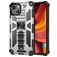 Mobigear Armor Stand iPhone 13 Pro Max Hülle Hardcase Backcover Stoßfest mit Ständer - Silber