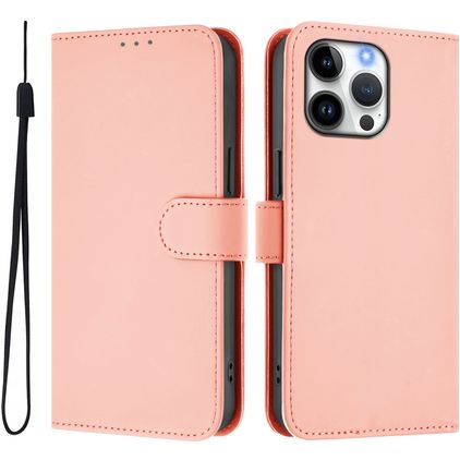 Mobigear Urban Wallet iPhone 16 Pro Max Hülle Klapphülle Geldbörse - Pink