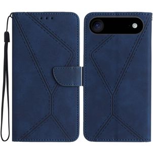 Mobigear Stitch iPhone Air Hülle Klapphülle Geldbörse - Blau
