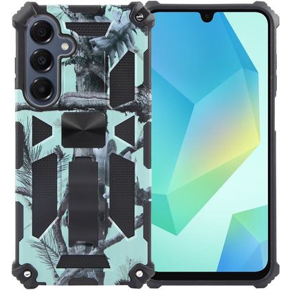 Mobigear Armor Stand Samsung Galaxy A16 Hardcase Backcover Shockproof mit Ständer - Grün