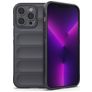 Mobigear Bumpy iPhone 14 Pro Max Hülle Flexibles TPU Backcover - Charcoal