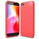Mobigear Brushed Slim Xiaomi Redmi Go Hülle Flexibles TPU Backcover - Rot