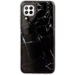 Mobigear Marble Huawei P40 Lite TPU (flexibel) Backcover - Schwarz