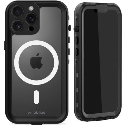 Mobilize Waterproof iPhone 16 Pro Max Wasserdicht MagSafe Hülle Hardcase Backcover - Schwarz