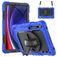 Mobigear SureGrip Xtreme Samsung Galaxy Tab S9 FE Hülle Kunststoff,Silikon Backcover + Stifthalter + Schulterträger + Ständer - Dunkelblau