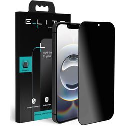 Elite iPhone 13 Pro Panzerglas Gehärtetes Glas Displayschutz Privacy - Hüllenfreundlich - Schwarz