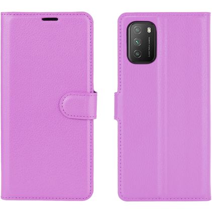 Mobigear Classic POCO M3 Hülle Klapphülle Geldbörse - Lila