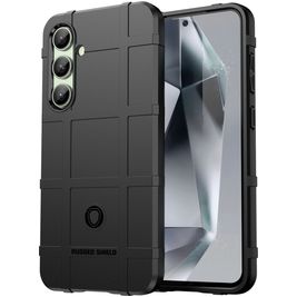 Mobigear Rugged Shield Samsung Galaxy S24 FE Hülle Flexibles TPU Backcover Stoßfest - Schwarz