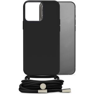 Mobilize Lanyard Gelly iPhone 13 Pro Flexibles TPU Handykette - Schwarz