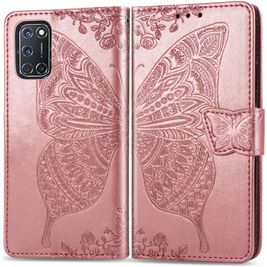 Mobigear Wallet Book Case Butterfly Rose Gold for Oppo A52 / A72 Mobigear Wallet Book Case Butterfly Rose Gold for Oppo A52 / A72