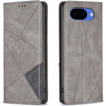 Mobigear Rhombus Slim Google Pixel 10a Hülle Klapphülle - Grau