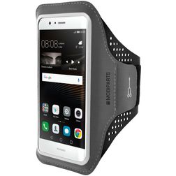 Mobiparts Comfort Fit Handyhalterung Joggen Huawei P9 Lite (2016) Sporthülle Neopren Sportarmband - Schwarz