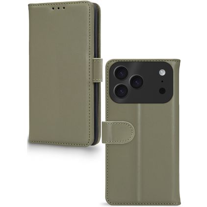 Mobilize Premium Gelly iPhone 17 Pro Hülle Klapphülle Geldbörse - Grün