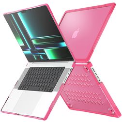Mobigear Shockproof Pro MacBook Pro 16 Zoll (2021-2026) Hardcase Hülle MacBook Case - Pink - Model A2485 / A2780 / A2991 / A3186 / A3428 / A3429