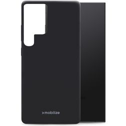Mobilize Rubber Gelly Samsung Galaxy S24 Ultra Hülle Flexibles TPU Backcover - Matt Black