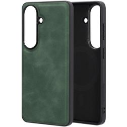 Mobiparts Classic Samsung Galaxy S26 MagSafe TPU / Kunstleder Backcover - Emerald Green