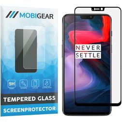 Mobigear Premium OnePlus 6 Panzerglas Displayschutz - Hüllenfreundlich - Schwarz
