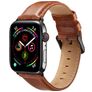 Mobigear Bologna Leder Apple Watch Armband Dornschließe - 49/46/45/44 mm - Braun