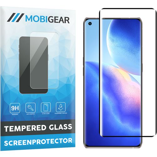 Mobigear Premium OPPO Find X3 Neo Panzerglas Gehärtetes Glas Displayschutz - Hüllenfreundlich - Schwarz