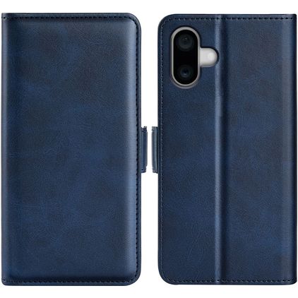 Mobigear Slim Magnet iPhone 16 Hülle Klapphülle Geldbörse - Dunkelblau