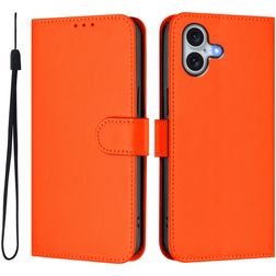 Mobigear Urban Wallet iPhone 16 Plus Hülle Klapphülle Geldbörse - Orange