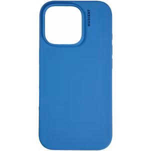Nudient Base iPhone 16 Pro Silikon Hülle Backcover - Vibrant Blue