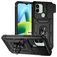 Mobigear Armor Ring Cam Slide Xiaomi Redmi A1 4G Hülle Hardcase Backcover Stoßfest mit Ringhalter und Kamera Slider - Schwarz