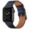 Mobigear Firenze Leder Apple Watch Armband Dornschließe - 49/46/45/44 mm - Dunkelblau