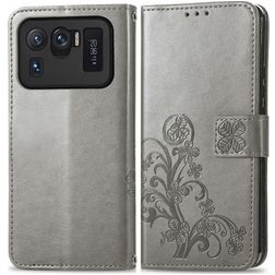 Mobigear Clover Xiaomi Mi 11 Ultra Hülle Klapphülle Geldbörse - Grau