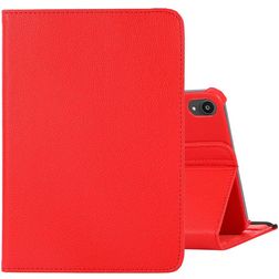 Mobigear DuoStand iPad Mini 7 (2024) Hülle Drehbare Klapphülle - Rot