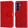 Mobigear Sunflower Samsung Galaxy S26 Plus Hülle Klapphülle Geldbörse - Rot