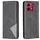 Mobigear Rhombus Slim Motorola Moto G84 Hülle Klapphülle - Schwarz