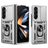 Mobigear Armor Ring Cam Slide Samsung Galaxy Z Fold 8 Ultra Hülle Hardcase Backcover Stoßfest mit Ringhalter und Kamera Slider - Silber