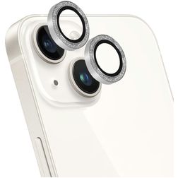 Mobiparts iPhone 14 Plus Panzerglas Gehärtetes Glas Kameralinsen Schutz - Hüllenfreundlich - Silber