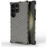 Mobigear Honeycomb Samsung Galaxy S24 Ultra Hülle Hardcase Backcover Stoßfest - Schwarz