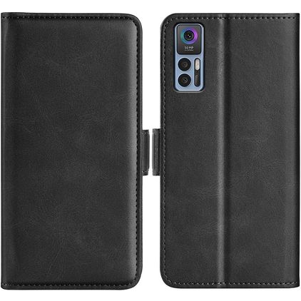 Mobigear Slim Magnet TCL 30 Plus Hülle Klapphülle Geldbörse - Schwarz