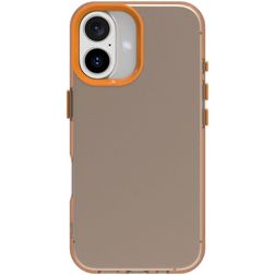 Mobigear Crystal iPhone 16 Hülle Hardcase Backcover - Orange