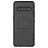 Mobigear Tire LG V60 ThinQ Hülle Hardcase Backcover Stoßfest mit Ständer - Schwarz