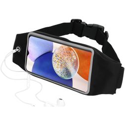 Mobiparts Comfort Fit Belt Handyhalterung Joggen Samsung Galaxy A14 Sporthülle Neopren Gürtel - Schwarz