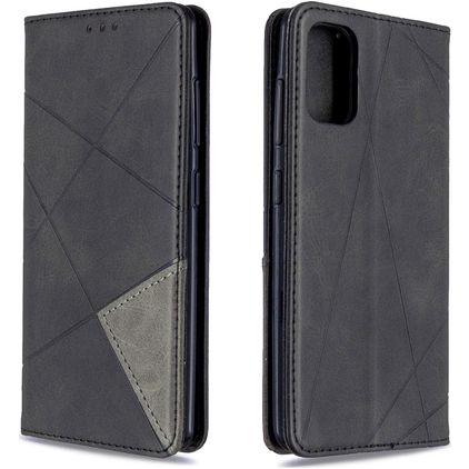 Mobigear Rhombus Slim Samsung Galaxy A41 Hülle Klapphülle - Schwarz