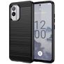 Mobigear Brushed Slim Nokia X30 Hülle Flexibles TPU Backcover - Schwarz