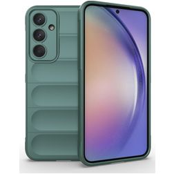 Mobigear Bumpy Samsung Galaxy A35 Hülle Flexibles TPU Backcover - Grün