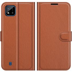 Mobigear Classic Realme C11 (2020) Hülle Klapphülle Geldbörse - Braun